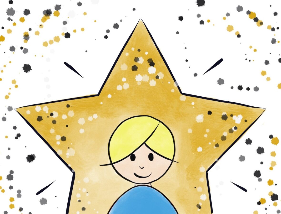 Hoogbegaafd cartoon bedrijf